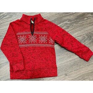 Boy’s Snowflake Quarter Zip Sweater Holiday (826)
